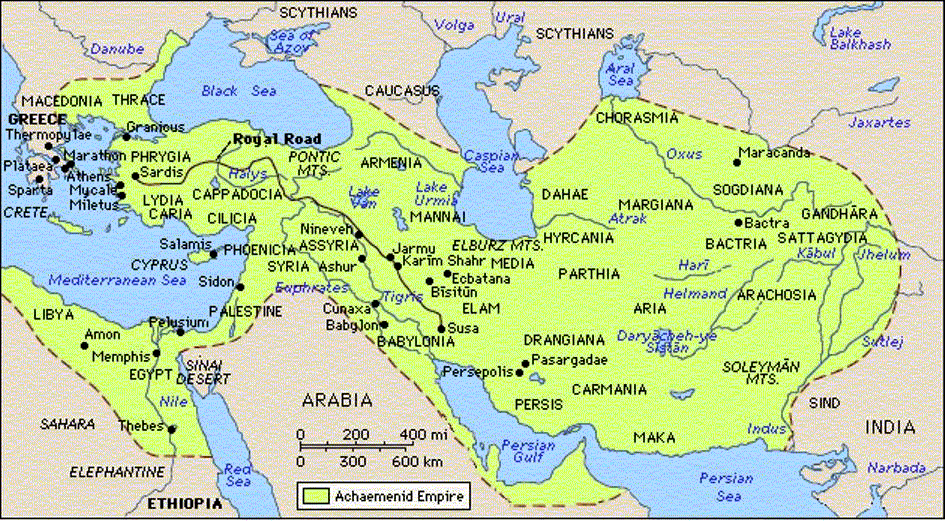 Achaemenid empire at its greatest extend